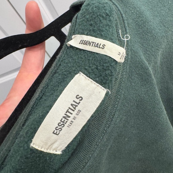 Fear of God Essentials Men's Teal Crewneck Sweater - Picture 3 of 3